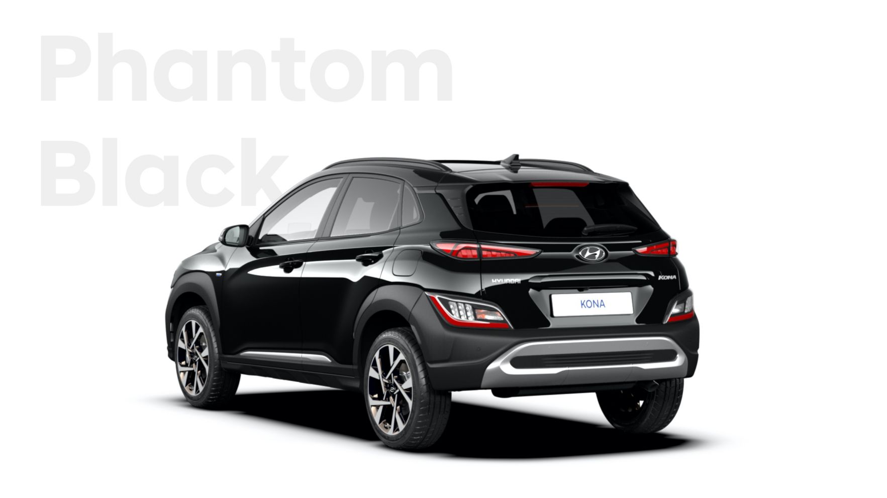 Nová velká paleta barevných variant nového modelu Hyundai KONA: barva Phantom Black.